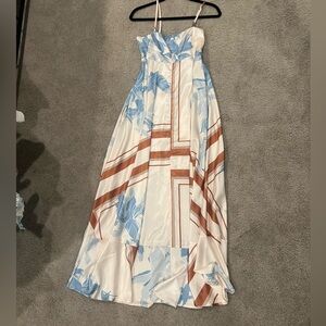 Petal and pup Elanor Maxi Dress in pale blue print